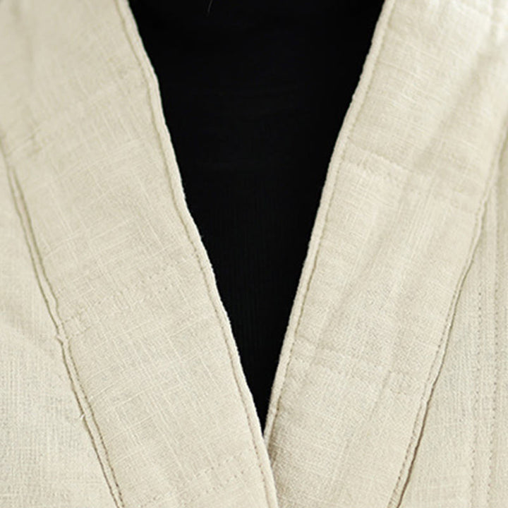 Buddha Stones Winter Solid Long Sleeve Cotton Women's Thermal Jacket With Pockets - image 9