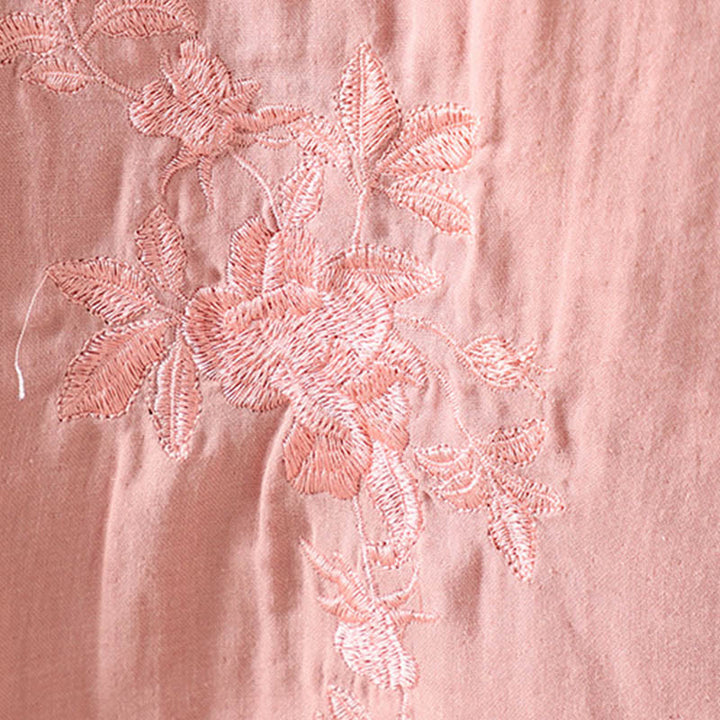 Buddha Stones Winter Solid Flower Long Sleeve Cotton Women's Thermal Jacket - image 13