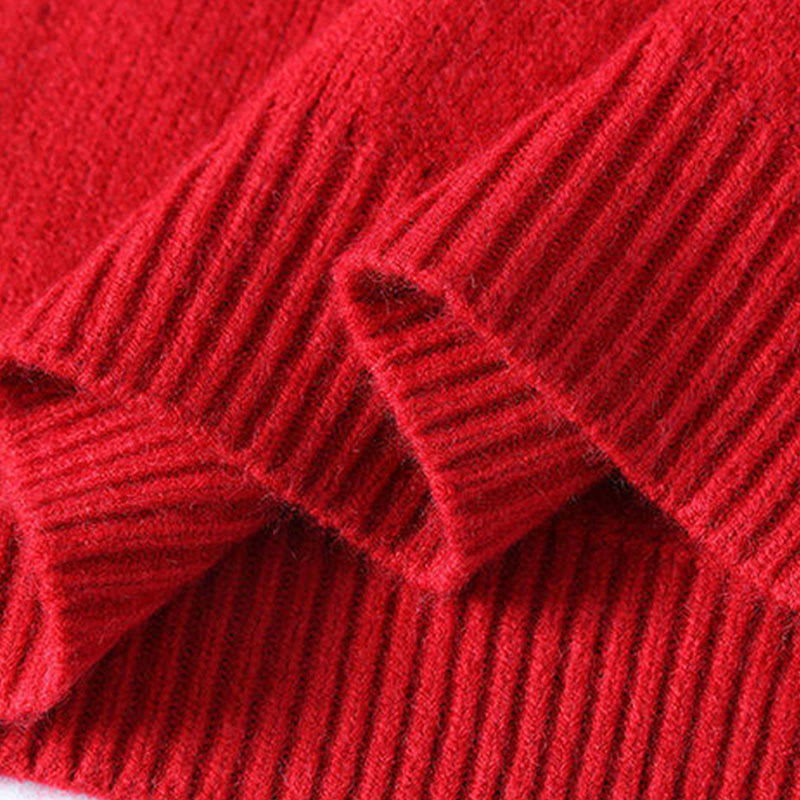 Buddha Stones Winter Stand Collar Gradient Color Design Warm Men's Long Sleeve Knitted Sweater - image 5