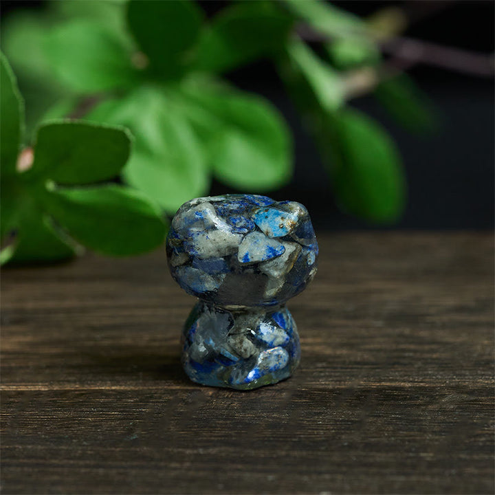 Buddha Stones Crystal Drip Resin Small Cat Purification Decoration Statue - image 5