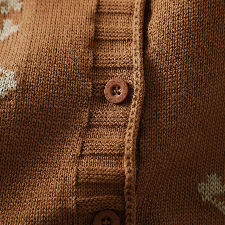 Buddha Stones Floral Buttons Cotton Women's Long Batwing Sleeve Knitted Cardigan - image 8