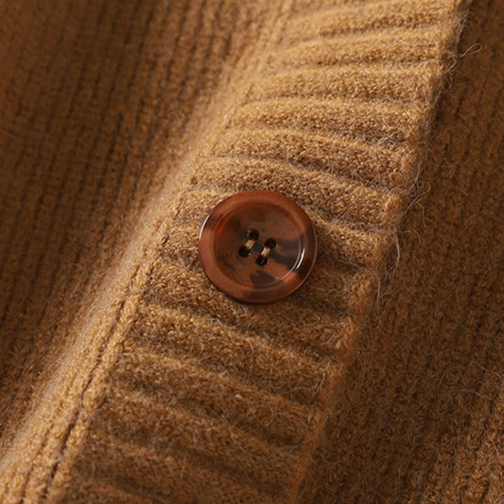 Buddha Stones Winter V-Neck Buttons Cotton Women's Long Sleeve Knitted Cardigan - image 6