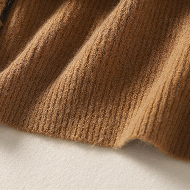 Buddha Stones Winter V-Neck Buttons Cotton Women's Long Sleeve Knitted Cardigan - image 8