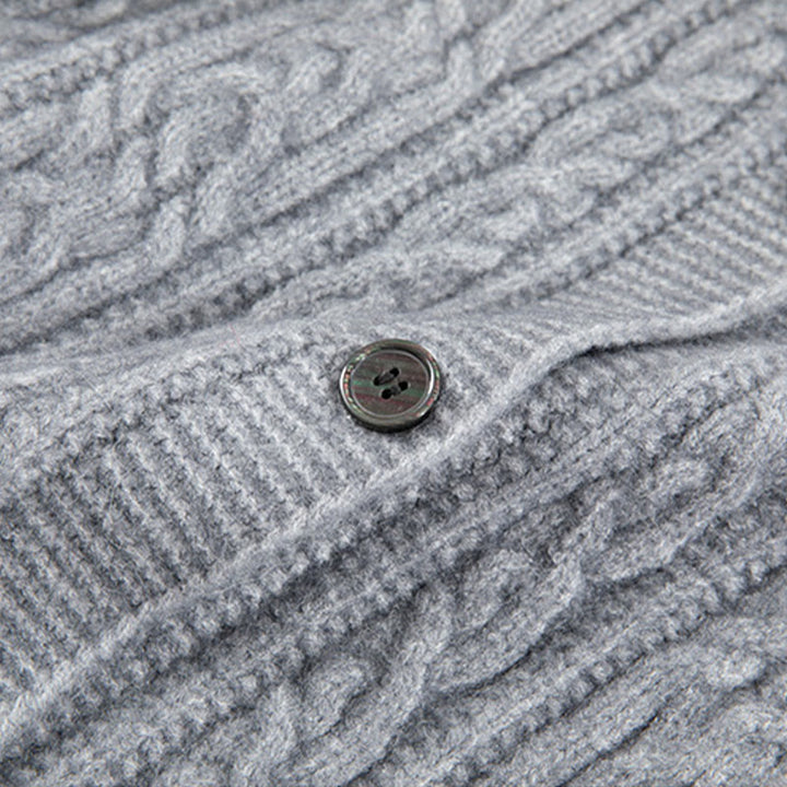 Buddha Stones Casual Winter Twisted Buttons Design Cotton Women's Long Sleeve Knitted Cardigan - image 28