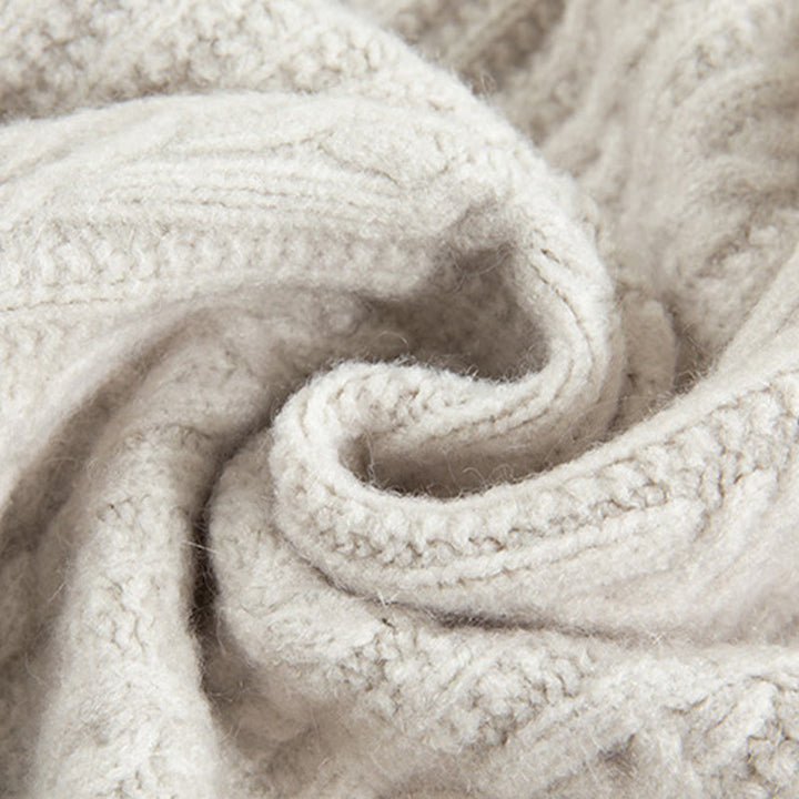 Buddha Stones Casual Winter Twisted Buttons Design Cotton Women's Long Sleeve Knitted Cardigan - image 45