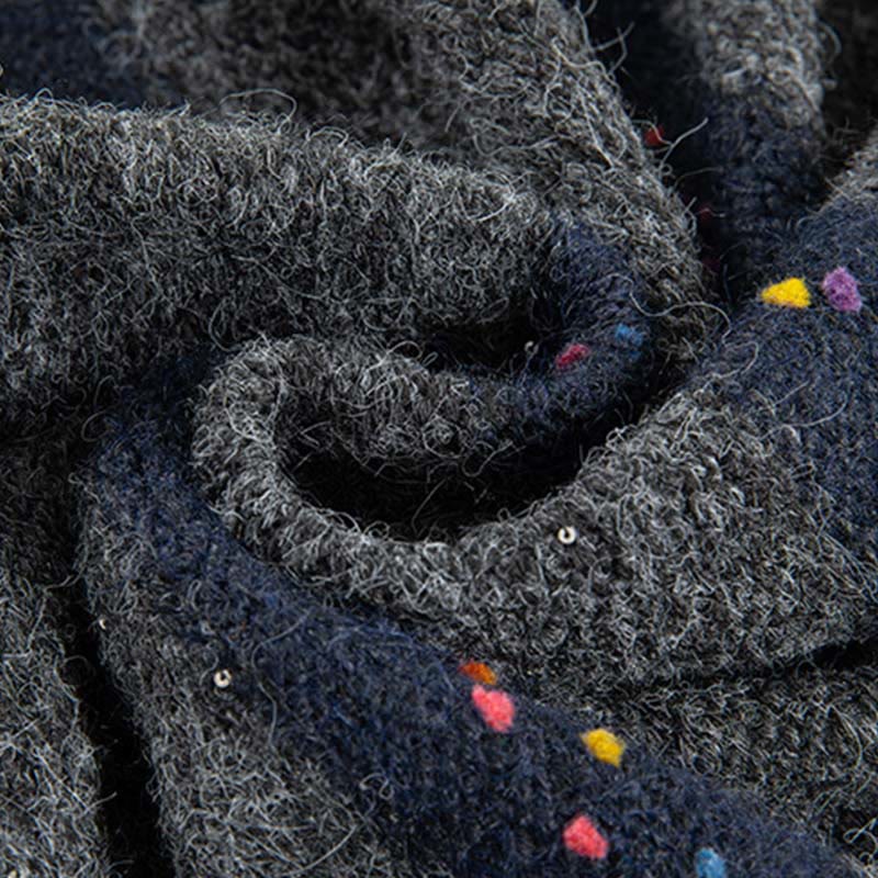 Buddha Stones Winter Stripes Pattern Crew Neck Long Sleeve Women's Cotton Sweater - image 32