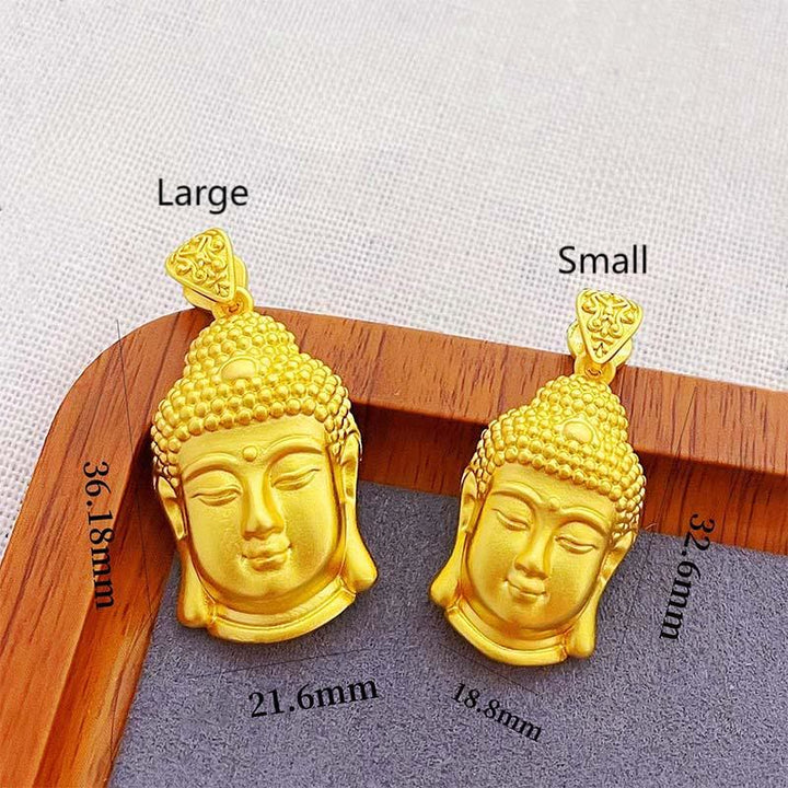 Buddha Stones 24k Gold Plated Brass Buddha Symbol Braided Cord Serenity Necklace Pendant - image 4