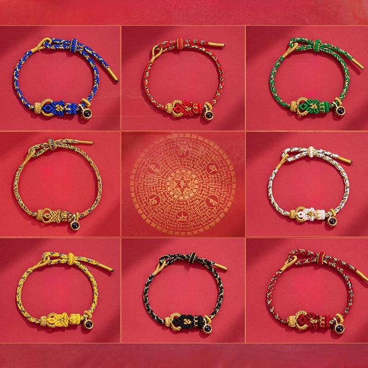 Buddha Stones String Projection Stone Hand-woven Buddha Knots Connection Bracelet - image 12