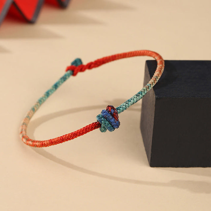 Buddha Stones Colored String Hand-woven Knots Strength Bracelet - image 2
