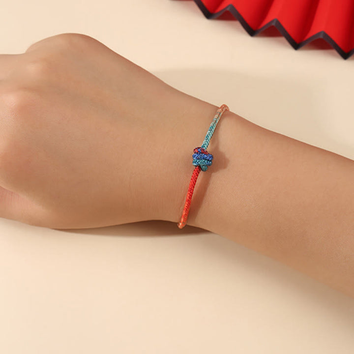 Buddha Stones Colored String Hand-woven Knots Strength Bracelet - image 4