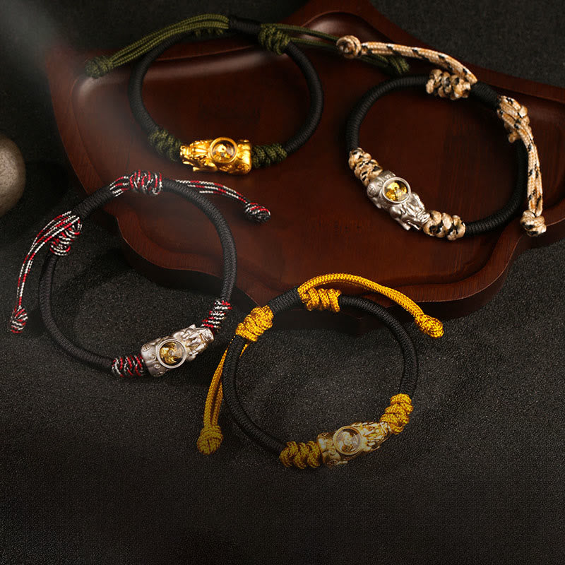 Buddha Stones Pi Xiu Wealth Luck Hand-woven Rope Bracelet - image 14