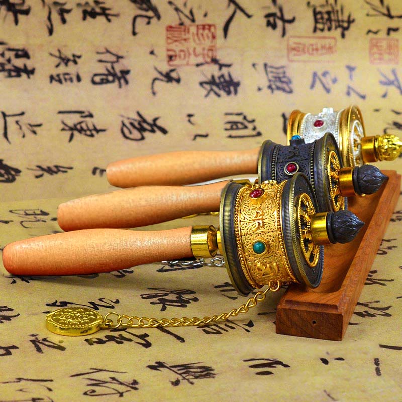 Tibetan Lucky Prayer Wheel Decoration - image 0