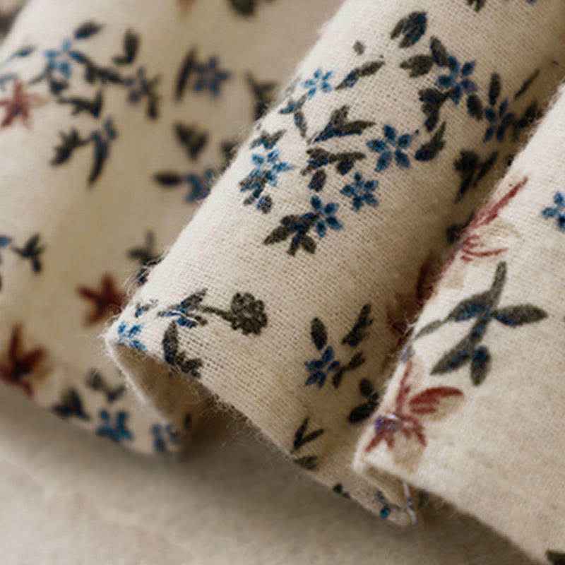 Buddha Stones Fall Floral Print Buttons Down Design Women's Cotton Long Sleeve Shirt - image 15