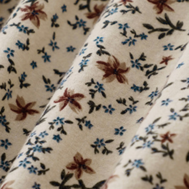 Buddha Stones Fall Floral Print Buttons Down Design Women's Cotton Long Sleeve Shirt - image 14