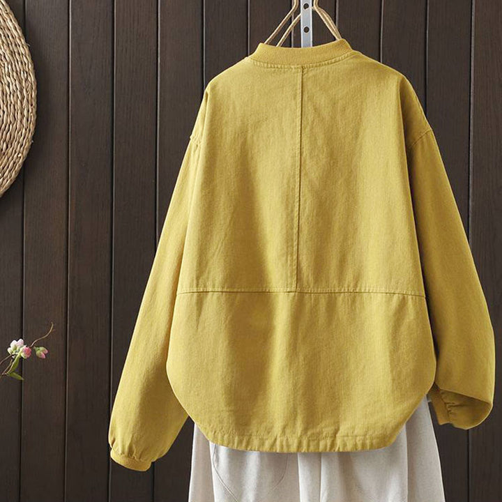 Buddha Stones Fall Button Down Women's Long Sleeve Outerwear Jacket With Pockets - image 8