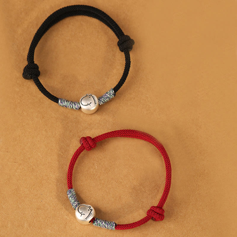 Buddha Stones 999 Sterling Silver Year Of The Horse Chinese Zodiac String Braided Luck Bracelet - image 57