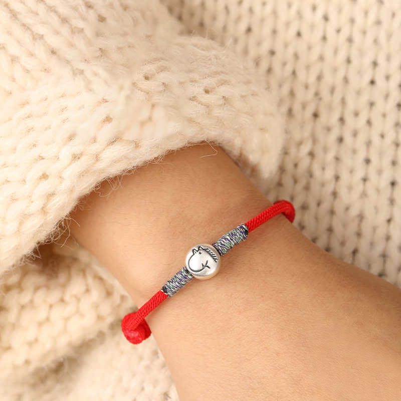 Buddha Stones 999 Sterling Silver Year Of The Horse Chinese Zodiac String Braided Luck Bracelet - image 36