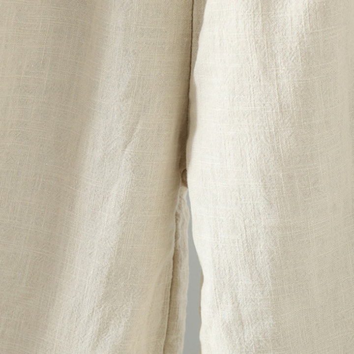 Buddha Stones Winter Elastic Waist Frog-Button Design Cotton Thermal Women's Straight Leg Pants With Pockets - image 14