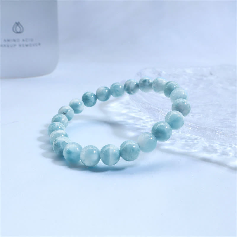 Buddha Stones Natural Larimar Wisdom Confidence Bracelet - image 13