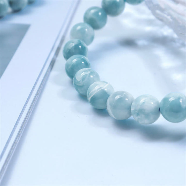 Buddha Stones Natural Larimar Wisdom Confidence Bracelet - image 14