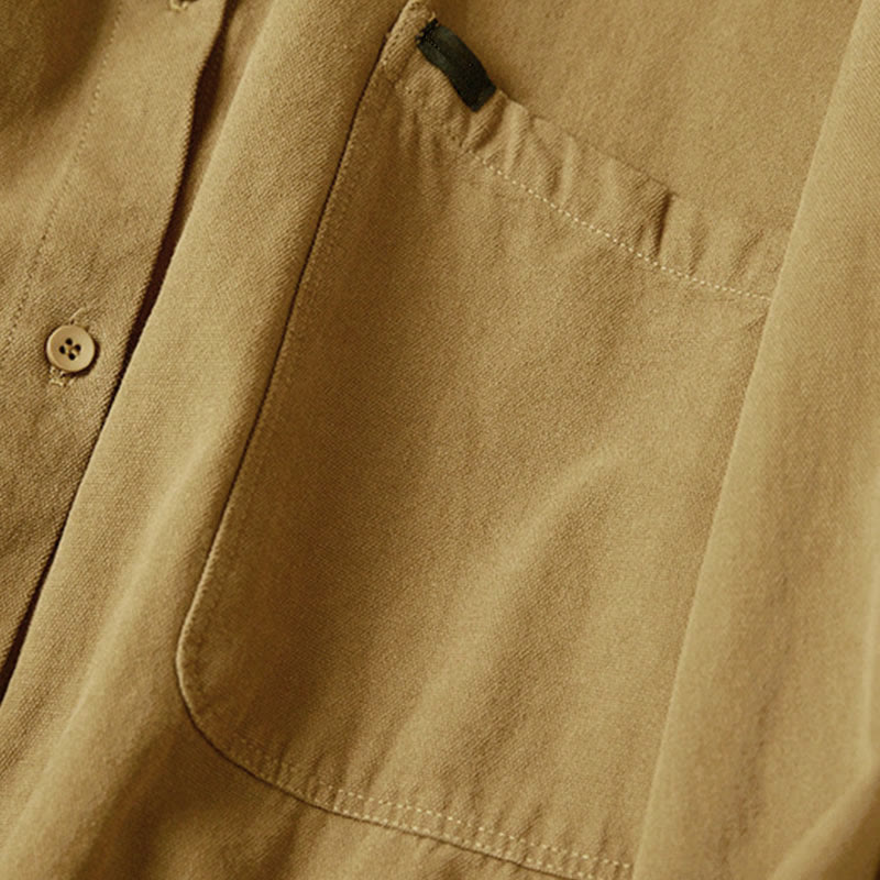 Buddha Stones Casual Buttons Design Women's Stand Collar Long Sleeve Cotton Shirt - image 9