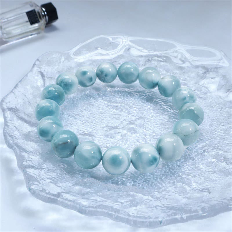 Buddha Stones Natural Larimar Wisdom Confidence Bracelet - image 3