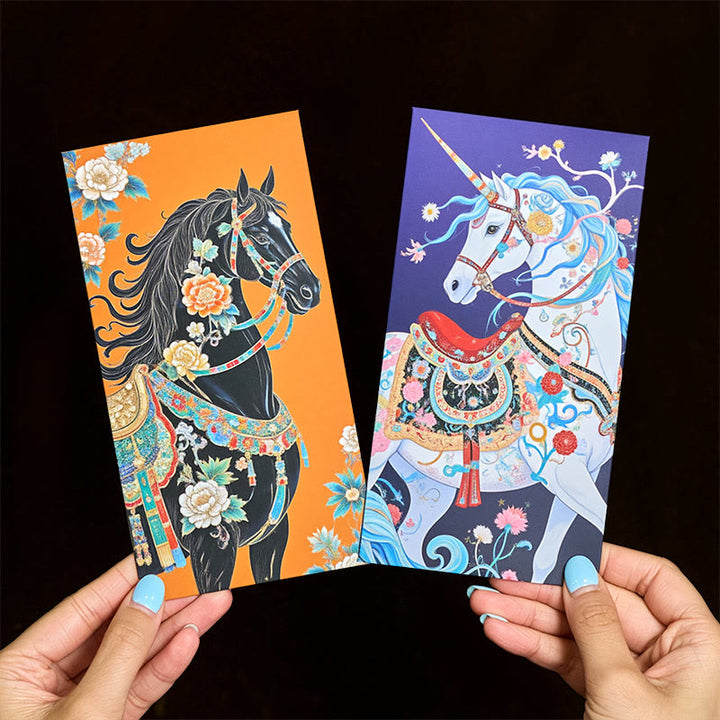 Buddha Stones 6pcs Colorful Chinese Red Envelope Year Of The Horse 2026 New Year - image 4