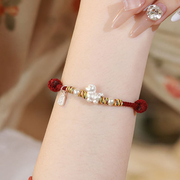 Buddha Stones 999 Sterling Silver Year Of The Horse Freedom Manually Made String Bracelet - image 7