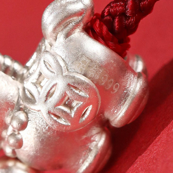 Buddha Stones 999 Sterling Silver Red Agate Year Of The Horse Prosperity String Bracelet - image 14