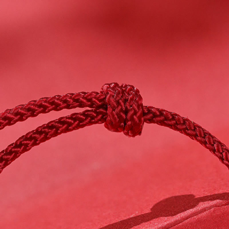 Buddha Stones 999 Sterling Silver Red Agate Year Of The Horse Prosperity String Bracelet - image 13