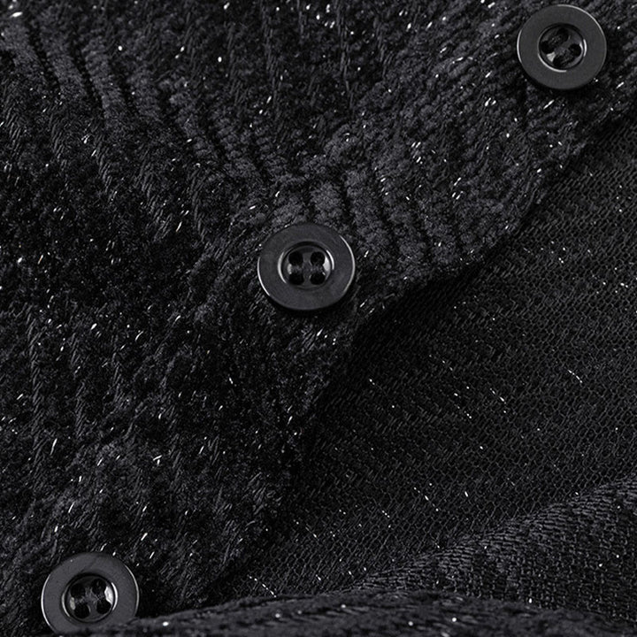 Buddha Stones Fall Crew Neck Stripes Button Men's Sweatshirt Pullover - image 7