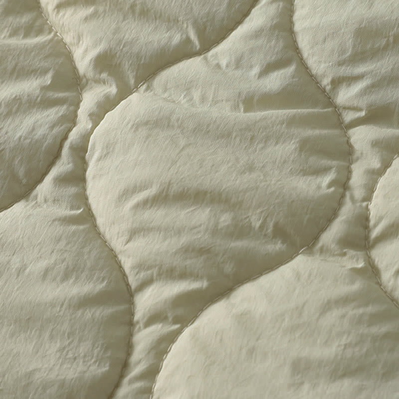 Buddha Stones Winter Curved Lines Elastic Waist Drawstring Patchwork Plaid Cotton Thermal Women's Pants With Pockets - image 13