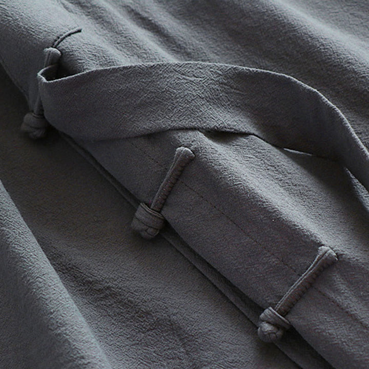 Buddha Stones Wudang Traditional Tai Chi Ceremony Three Quarter Sleeve Men's Taoist Long Robe - image 8