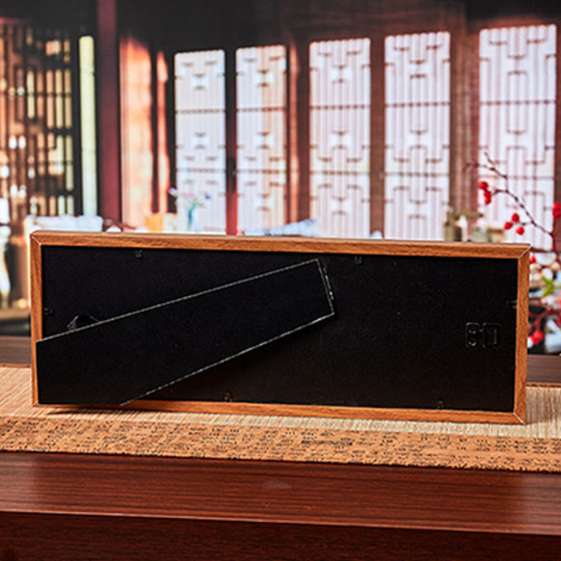 Buddha Stones Fu Character Five-Emperor Coins Lucky Fortune Photo Frame Ornament Home Decor - image 1