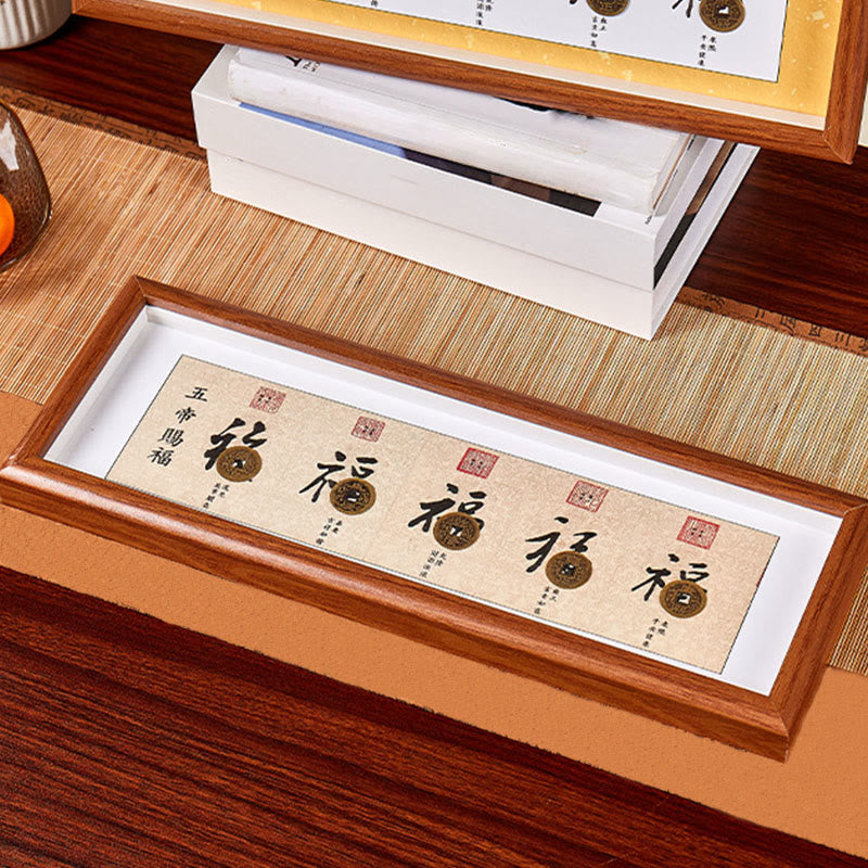 Buddha Stones Fu Character Five-Emperor Coins Lucky Fortune Photo Frame Ornament Home Decor - image 11