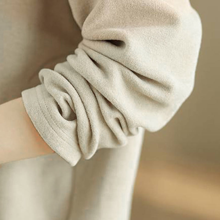 Buddha Stones Winter Solid Color Cotton Long Sleeve Women's Hoodie Has Hood - image 16