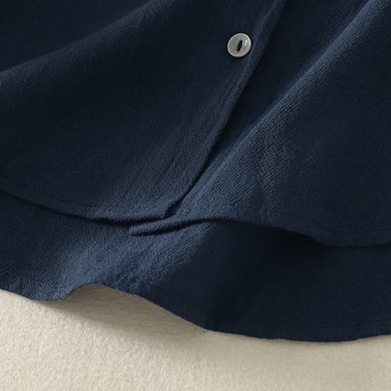 Buddha Stones Fall Crew Collar Long Sleeve Women's Polyester Shirt With Pockets - image 4