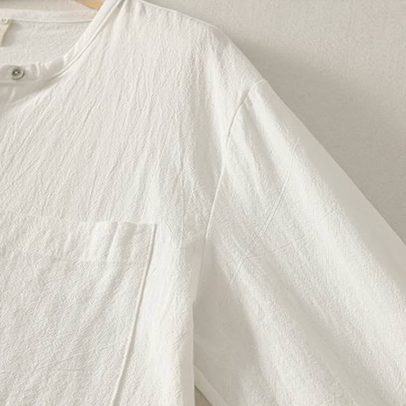 Buddha Stones Fall Crew Collar Long Sleeve Women's Polyester Shirt With Pockets - image 22