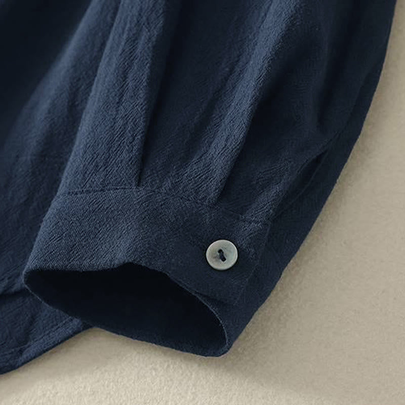 Buddha Stones Fall Crew Collar Long Sleeve Women's Polyester Shirt With Pockets - image 3