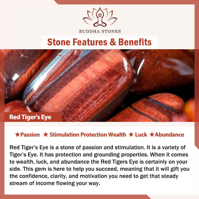 Buddha Stones Natural Tiger Eye Green Tiger Eye Red Tiger Eye Leather Strengthen Bracelet - image 9