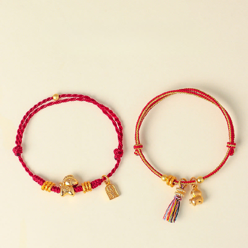 Buddha Stones Year Of The Horse Success Strength Braided String Adjustable Bracelet - image 11