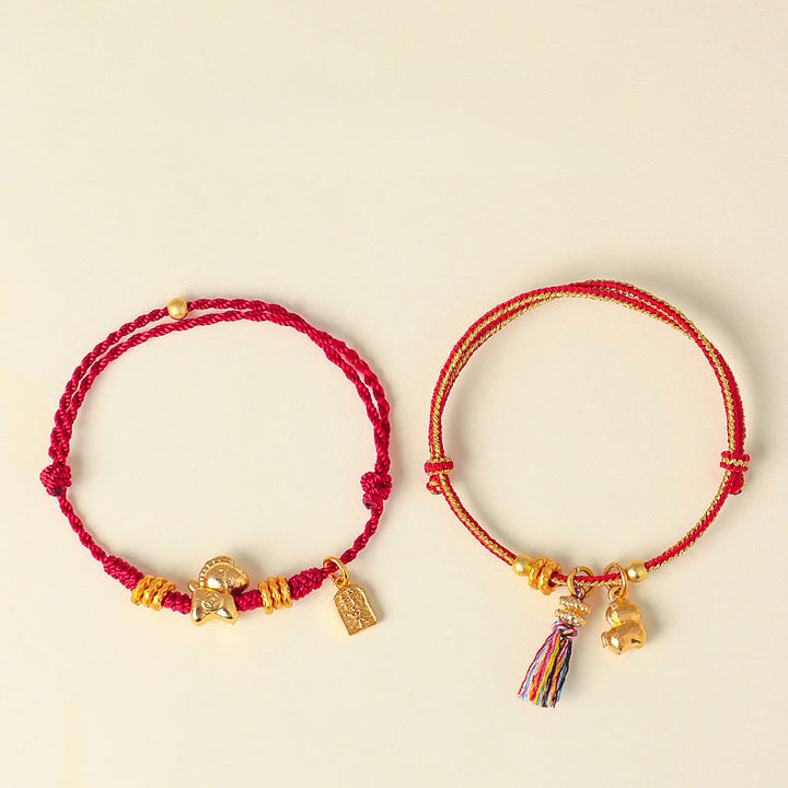 Buddha Stones Year Of The Horse Success Strength Braided String Adjustable Bracelet - image 11