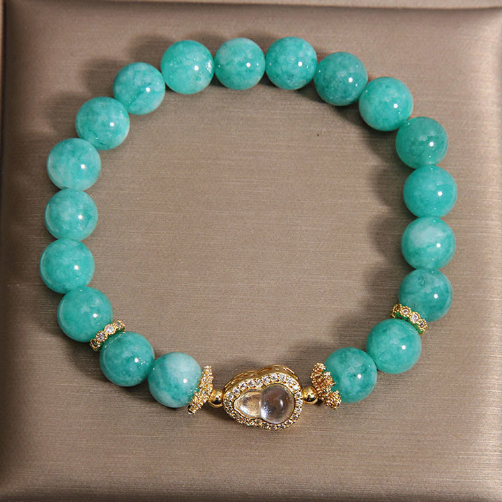 Buddha Stones Gourd Design Amazonite Stone Healing Confidence Beads Bracelet - image 4