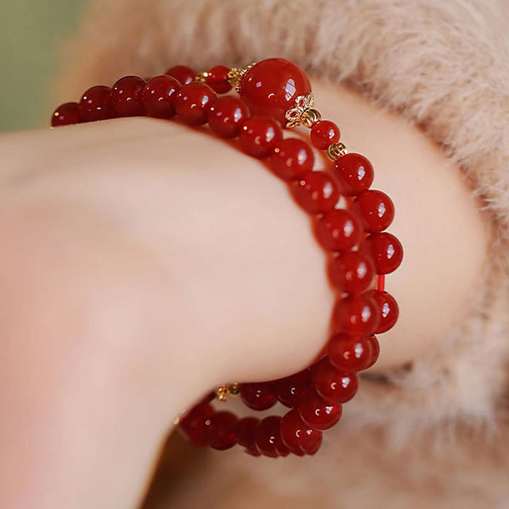 Buddha Stones Double Wrap Red Agate Beaded Self-acceptance Confidence Bracelet - image 9