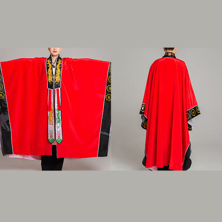 Buddha Stones Wudang Embroidery Dragon Tiger Long Wide Sleeve Unisex Taoist Robe Kimono For Qigong Ceremony - image 5