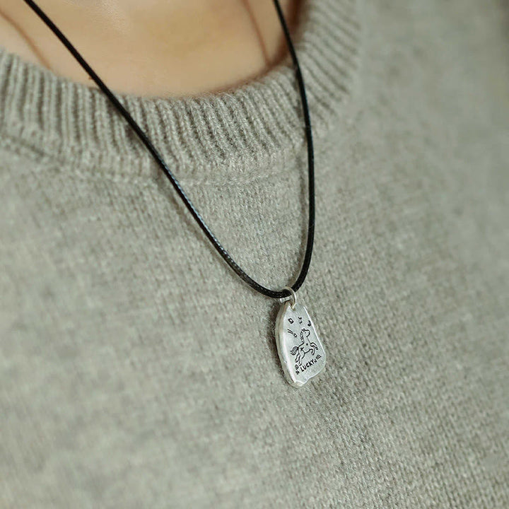 Buddha Stones 999 Sterling Silver Lucky Horse Charm Year Of The Horse 925 Sterling Silver Chain Blessing Necklace Pendants - image 10