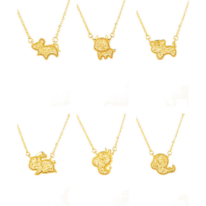 Buddha Stones Year Of The Horse Chinese Zodiac 925 Sterling Silver Coin Design Blessing Chain Necklace Pendants - image 39