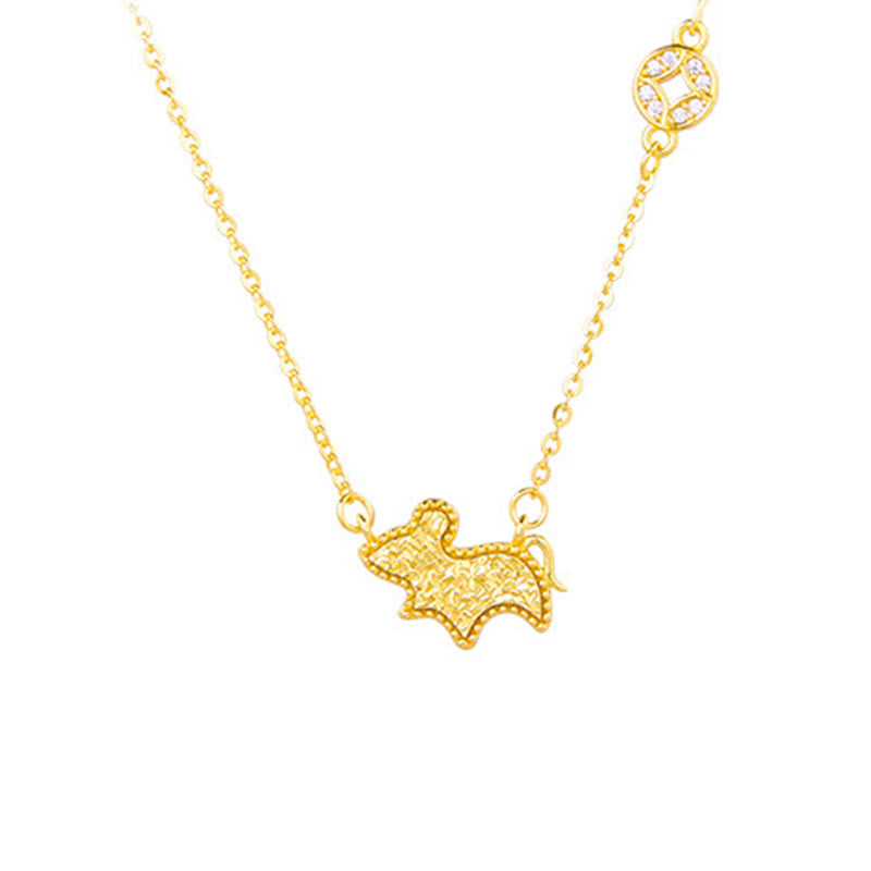 Buddha Stones Year Of The Horse Chinese Zodiac 925 Sterling Silver Coin Design Blessing Chain Necklace Pendants - Rat - Silver(Blessing ♥ Protection) - image 11