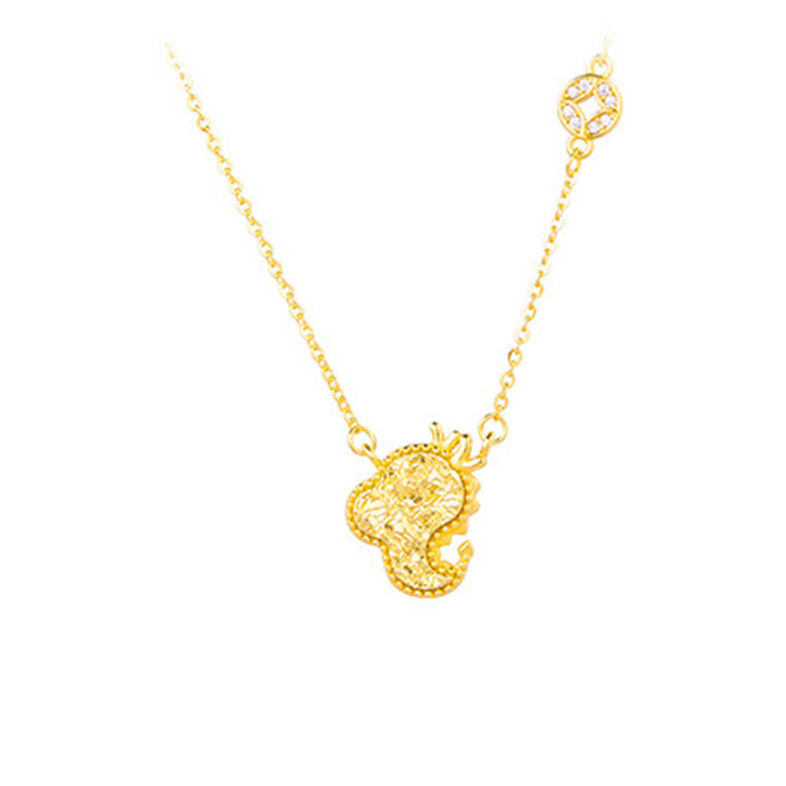 Buddha Stones Year Of The Horse Chinese Zodiac 925 Sterling Silver Coin Design Blessing Chain Necklace Pendants - Dragon - Silver(Blessing ♥ Protection) - image 19