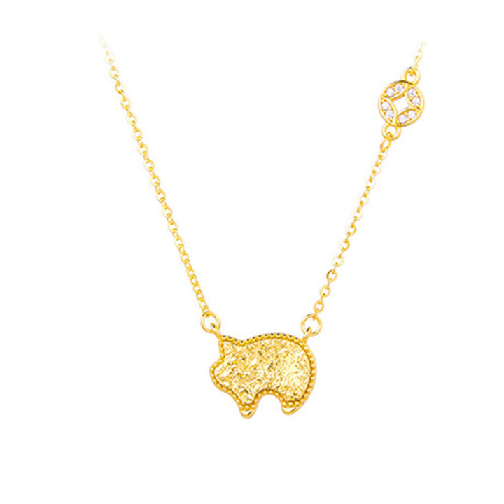 Buddha Stones Year Of The Horse Chinese Zodiac 925 Sterling Silver Coin Design Blessing Chain Necklace Pendants - Pig - Silver(Blessing ♥ Protection) - image 31